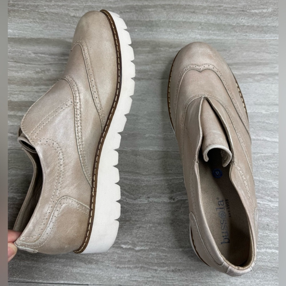 Women's Libby Slip On Beige Oxford Loafers Size 37 US 6.5 - Picture 5 of 12
